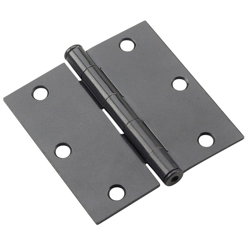 Full Mortise Butt Hinge - Size:3-1/2" - Finish:Black - Corner Type:Square Corner